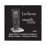 Lexibook SM1840 MeteoClock Evolution Advance Manuel utilisateur