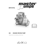 MASTER PUMP MPG7HP24 POMPE THERMIQUE DE SURFACE Manuel du propri&eacute;taire