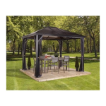 Sojag 310-9160727 Verona Black Metal Square Screened Gazebo Guide d'installation