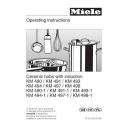 Miele KM 491 Manuel du propriétaire | Fixfr