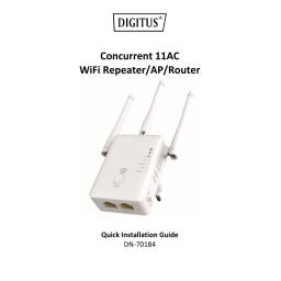 Digitus DN-70184 Dual Band AC750 Wireless LAN Repeater Guide de démarrage rapide | Fixfr