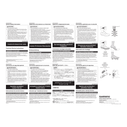 Shimano TL-SHCFIN Chaussures Manuel utilisateur | Fixfr