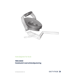 Getinge 118052A0 Multimodality head rest, fixed Mode d'emploi | Fixfr
