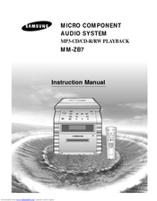 SAMSUNG MM-ZB7 Microchaîne : Mode d'emploi | AI Chat | Fixfr