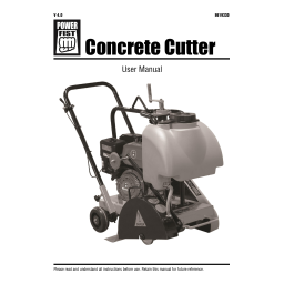 Power Fist 8619330 Concrete Cutter Manuel utilisateur | Fixfr