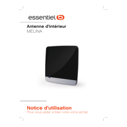 ESSENTIELB Alizée Noire Antenne intérieure Manuel du propriétaire | Fixfr