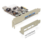 DeLOCK 89324 PCI Express Card &gt; 1 x external eSATA 6 Gb/s + 1 x internal SATA 6 Gb/s Fiche technique