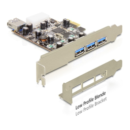 DeLOCK 89324 PCI Express Card > 1 x external eSATA 6 Gb/s + 1 x internal SATA 6 Gb/s Fiche technique | Fixfr