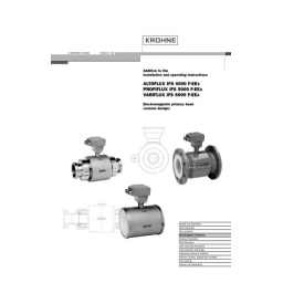 KROHNE PROFIFLUX IFS 5000 Manuel du propriétaire | Fixfr
