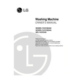 LG WD-14336AD Manuel du propriétaire | Fixfr