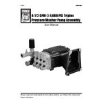 Power Fist 8605404 4-1/2 GPM @ 4,000 PSI Triplex Pressure-Washer Pump Assembly Manuel utilisateur