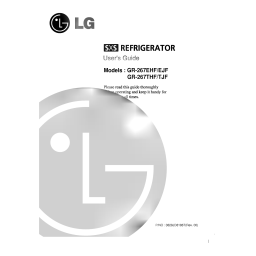 LG GR-P267DTQ Manuel du propriétaire | Fixfr