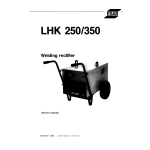 ESAB LHK 250 Manuel utilisateur