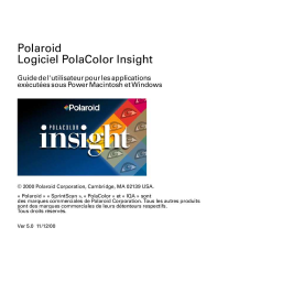Polaroid POLACOLOR INSIGHT PRO VERSION 5.0 Manuel du propriétaire | Fixfr