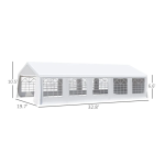 Outsunny 100110-047W 20' x 32' Outdoor Carport Canopy White Party Tent Mode d'emploi