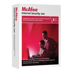 McAfee Internet Security 2009 Manuel utilisateur | Fixfr