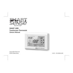 Robertshaw SmartSense SMART 1000 Touchscreen Thermostat Manuel utilisateur | Fixfr