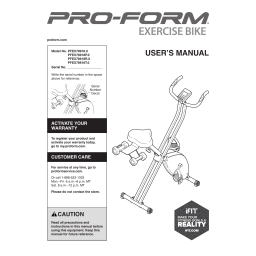 ProForm VX 500 Exercise Bike Manuel utilisateur | Fixfr