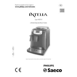 Saeco HD8751/95 Saeco Intelia Evo Machine espresso Super Automatique Manuel utilisateur | Fixfr