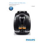 Philips HD8650/21 2000 series Machine espresso Super Automatique Manuel utilisateur