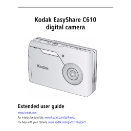 Kodak EASYSHARE C610 Mode d'emploi | Fixfr