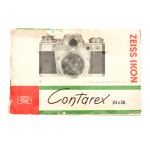 Zeiss Ikon Contarex 24x36 Manuel utilisateur