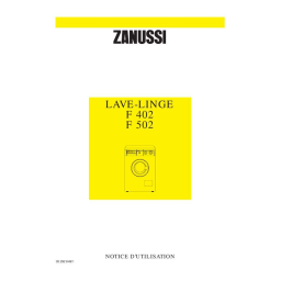 Zanussi F502 Manuel utilisateur | Fixfr