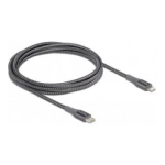 DeLOCK 86632 Data and charging cable USB Type-C&trade; to Lightning&trade; for iPhone&trade;, iPad&trade; and iPod&trade; grey 2 m MFi Fiche technique