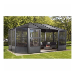 Sojag 445-9163001 Charleston Solarium, 12 ft. x 15 ft. Dark Gray Manuel utilisateur | Fixfr