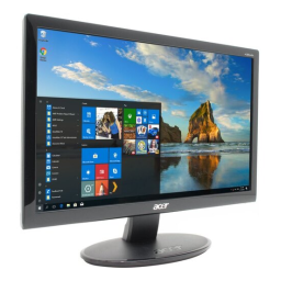 Acer A191HQL Monitor Manuel utilisateur | Fixfr