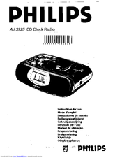 Philips AJ3925 Clock Radio Manuel utilisateur | Fixfr