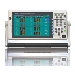 Hioki POWER ANALYZER 3390-10 Manuel utilisateur | Fixfr