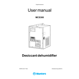 Munters MSC300 Manuel du propriétaire | Fixfr