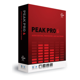 BIAS Peak Pro 6.0 Mode d'emploi | Fixfr