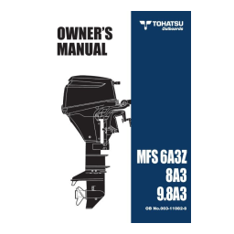 TOHATSU MFS 8A3 Manuel du propriétaire | Fixfr