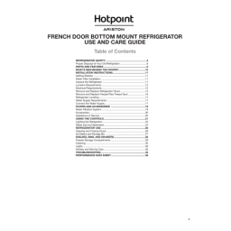 Guide Hotpoint Réfrigérateur à portes françaises+IA | Fixfr