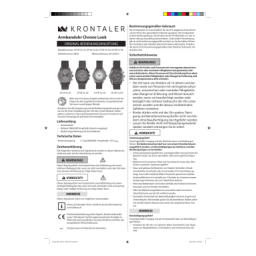Krontaler GT-W-CL-01/W-CL-02/W-CL-03/W-CL-04/W-CL-05 Watch Chrono Look Manuel utilisateur | Fixfr