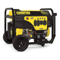 Champion Power Equipment 100621 Black Diamond 9500-Watt Electric Start Generator BD100621 Manuel utilisateur | Fixfr