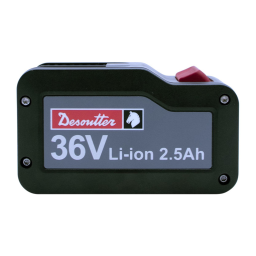 Desoutter BATTERY PACK 36V_2.5 Ah (6158132670) Accessory Mode d'emploi | Fixfr