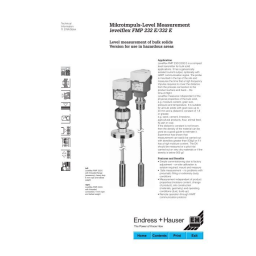 Endres+Hauser Levelflex FMP 232 E, 332 E Mode d'emploi | Fixfr