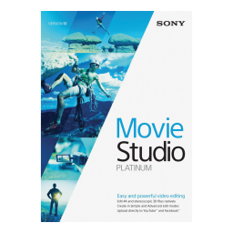 Sony Vegas Movie Studio 13 Platinium Suite Manuel utilisateur | Fixfr