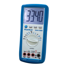 PeakTech P 3340 Digital multimeter, 4,000 counts, 600V AC / DC Manuel du propriétaire | Fixfr