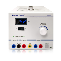 PeakTech P 6300 Symmetrical DC Power Supply, 30 V DC max. Manuel du propriétaire | Fixfr