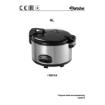 Bartscher 150534 Rice cooker 6L Mode d'emploi