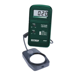 Extech Instruments 407026 Heavy Duty Light Meter Manuel utilisateur | Fixfr