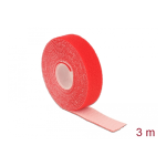 DeLOCK 18722 Velcro tape on roll L 3 m x W 20 mm red Fiche technique