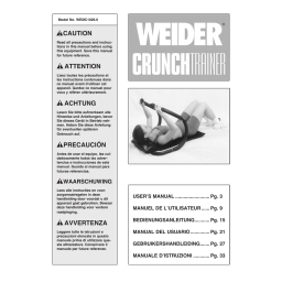 WEIDER AB Shaper WEMC10062 Manuel : Chat IA et PDF | Fixfr