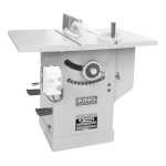 King Canada KC-10FX TABLE SAW-NO FENCE Manuel utilisateur