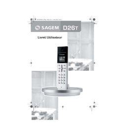 Sagem D26T Manuel utilisateur | Fixfr