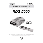 Teleco RDS 5000 Camping Manuel utilisateur